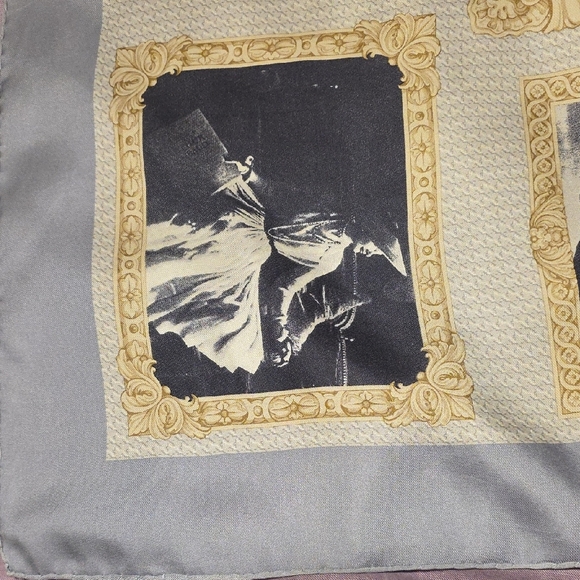 Dior Artistic Print Scarf in Black and Gold - Picture 7 of 15